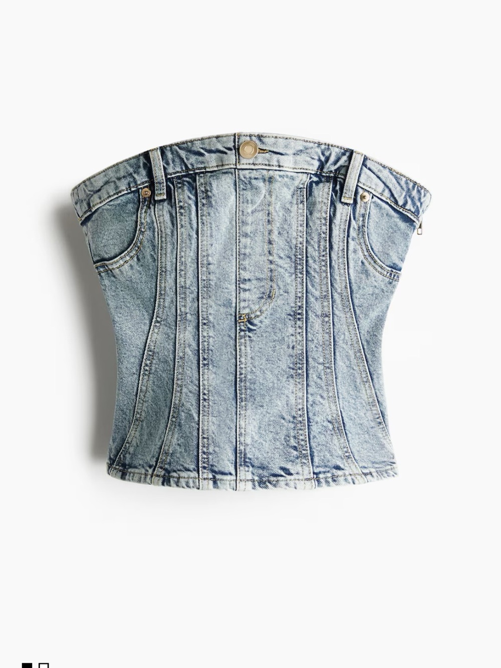 H&M Divided NWT Light Wash Denim Corset Top - Women's Jeans